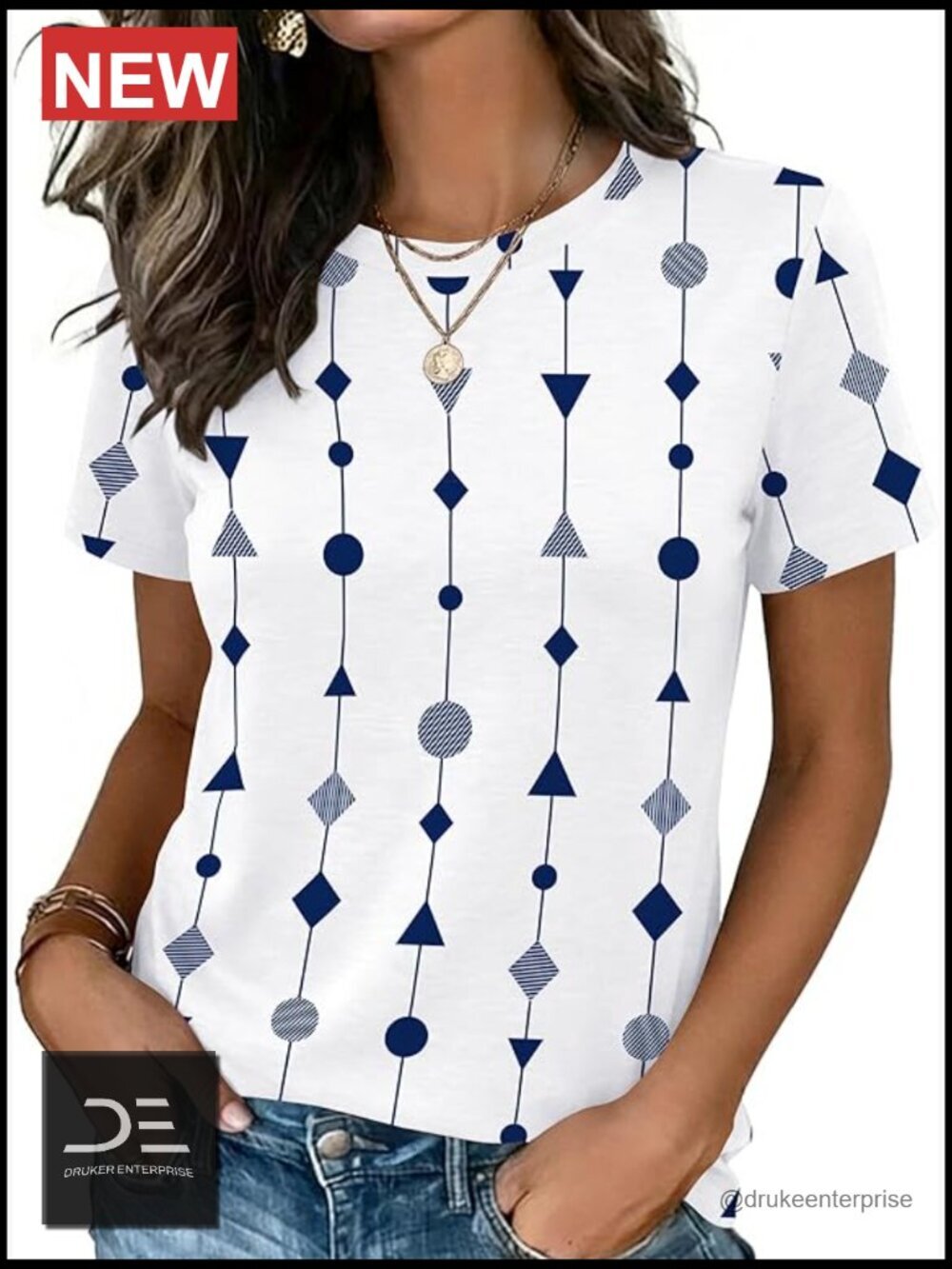 Soft Crew Neck Short Sleeve T-Shirt - Stretchy Four-Way Stretch Tee